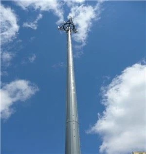 Monopole Tower / Aftur Mast Mild Steel CCTV myndavélarturn fyrir iðnað