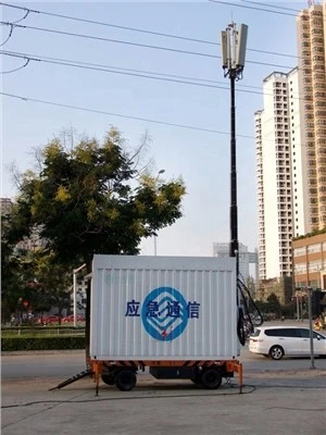 Cell On Wheels Telescopic Telecom Mast